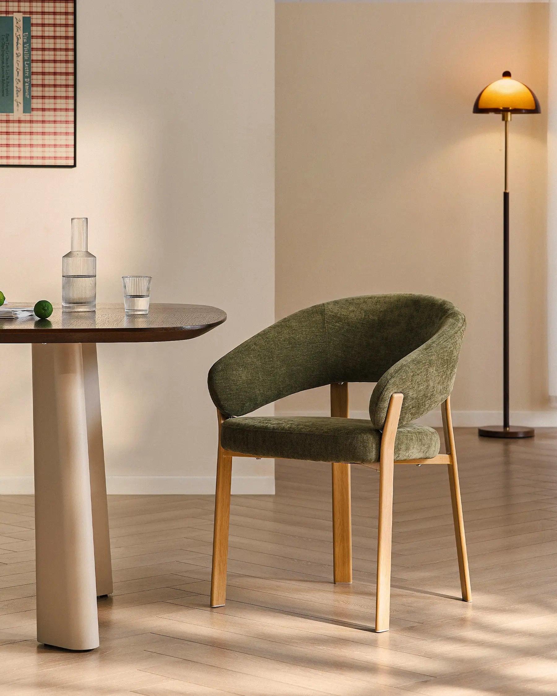 Bramley Moss Green Dining Armchair-1