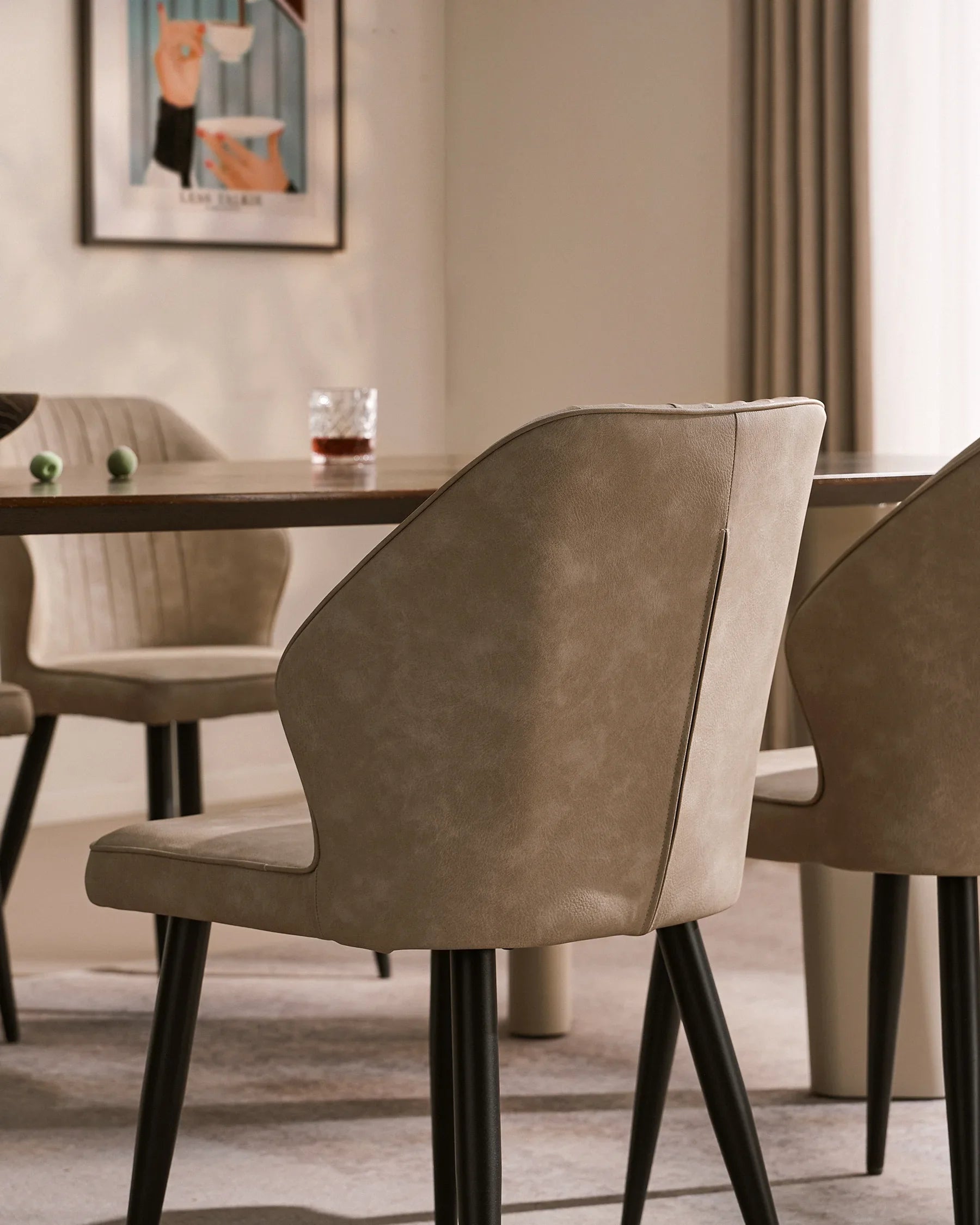 Danforth Faux Leather Dining Chairs [Set of 6]-3