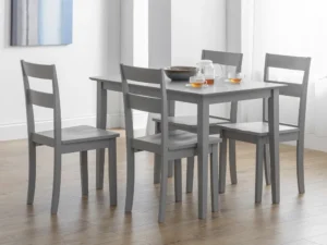 Julian Bowen Kobe Grey Dining Table and 4 Chairs Set