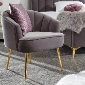 GFW Pettine Grey Fabric Accent Chair