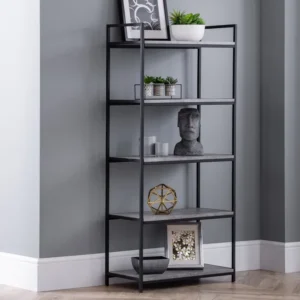Julian Bowen Staten Concrete Effect 5 Tier Tall Bookcase