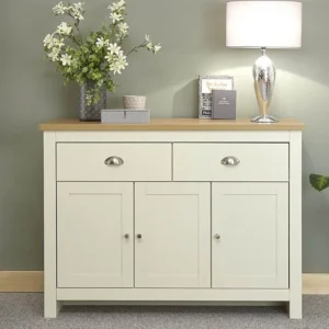 GFW Lancaster Cream and Oak 3 Door 2 Drawer Large Sideboard