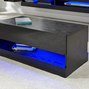 GFW Galicia Black Coffee Table with LED Lighting
