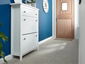 GFW Deluxe White 2 Tier Shoe Cabinet