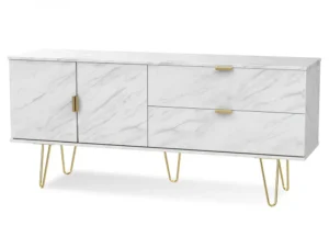 Welcome Hong Kong 2 Door 2 Drawer Sideboard with Gold Hairpin Legs (Assembled)