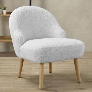 LPD Ted Grey Boucle Fabric Accent Chair