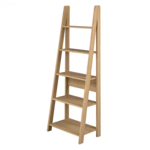LPD Tiva Oak 5 Tier Ladder Bookcase