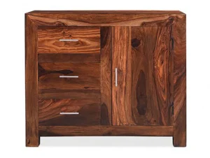 Archers Santa Clara 1 Door 3 Drawer Acacia Compact Wooden Sideboard (Assembled)