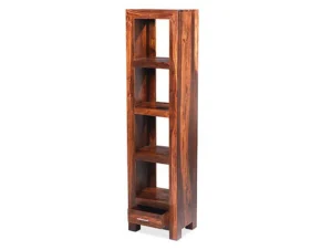 Archers Santa Clara 1 Drawer Acacia Tall Narrow Wooden Bookcase (Assembled)