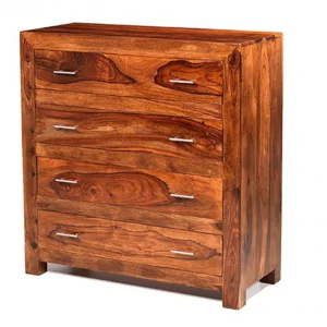 Archers Santa Clara 4 Drawer Acacia Wooden Chest of Drawers (Assembled)