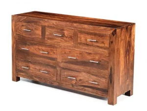 Archers Santa Clara 4+3 Drawer Acacia Wooden Chest of Drawers (Assembled)