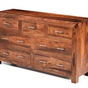 Archers Santa Clara 4+3 Drawer Acacia Wooden Chest of Drawers (Assembled)
