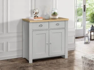 Birlea Highgate Grey and Oak Effect 2 Door 2 Drawer Sideboard