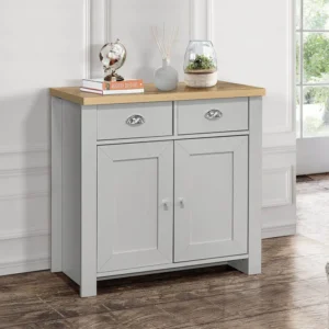 Birlea Highgate Grey and Oak Effect 2 Door 2 Drawer Sideboard