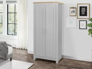 Birlea Highgate Grey and Oak Effect 2 Door Wardrobe