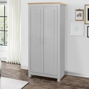 Birlea Highgate Grey and Oak Effect 2 Door Wardrobe