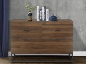 Birlea Houston Walnut Effect 6 Drawer Chest of Drawers