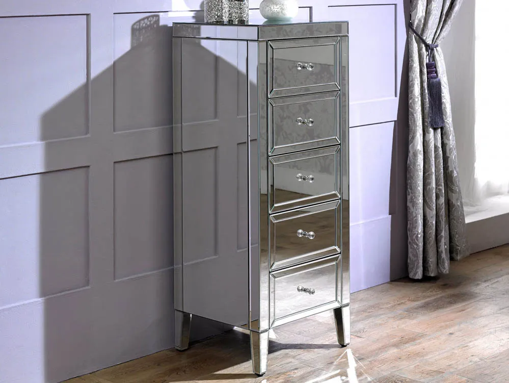 Birlea Valencia 5 Drawer Narrow Chest (Assembled) - Image 2
