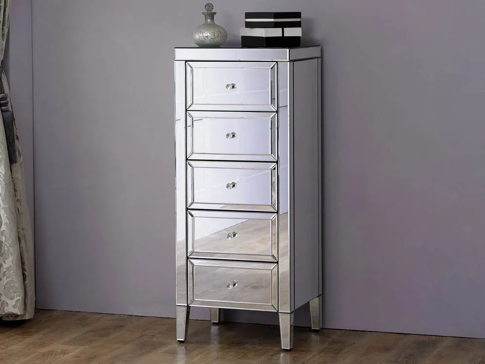 Birlea Valencia 5 Drawer Narrow Chest (Assembled)