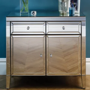 Birlea Valencia Mirrored 2 Drawer 2 Door Sideboard (Assembled)