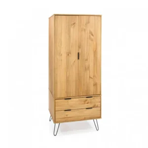 Core Augusta Waxed Pine 2 Door 2 Drawer Double Wardrobe