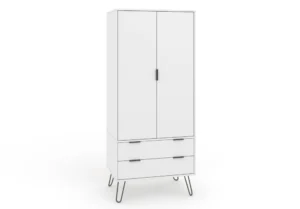 Core Augusta White 2 Door 2 Drawer Wardrobe