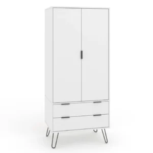 Core Augusta White 2 Door 2 Drawer Wardrobe