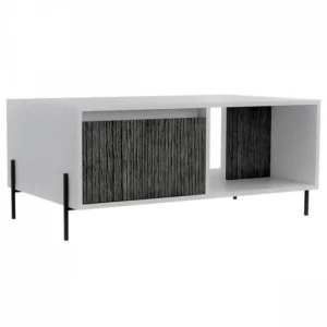 Core Dallas White and Grey Oak 1 Drawer Coffee Table