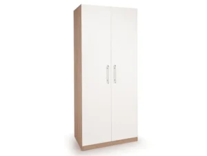 Harmony Hyde White and Oak 2 Door Double Wardrobe