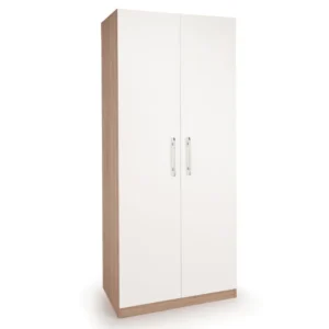 Harmony Hyde White and Oak 2 Door Double Wardrobe