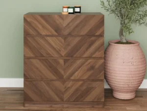 GFW Catania Royal Walnut 4 Drawer Chest of Drawers