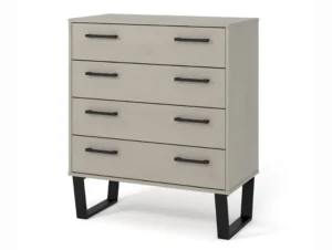 Core Texas Grey Waxed Pine 4 Drawer Chest of Drawers