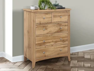 Birlea Hampstead Oak 3+2 Drawer Chest of Drawers