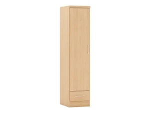 Seconique Nevada Sonoma Oak 1 Door 1 Drawer Single Wardrobe