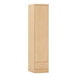 Seconique Nevada Sonoma Oak 1 Door 1 Drawer Single Wardrobe