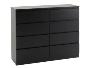 Seconique Malvern Black 4+4 Drawer Chest of Drawers