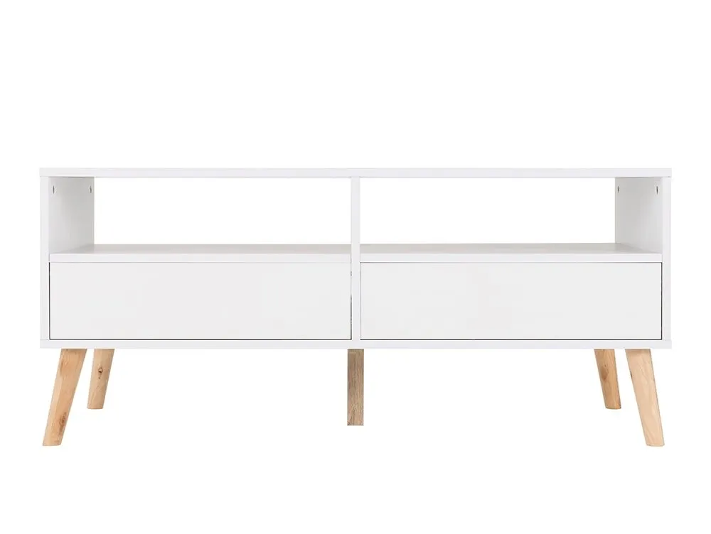 Seconique Nordic White and Oak 2 Drawer Coffee Table - Image 4