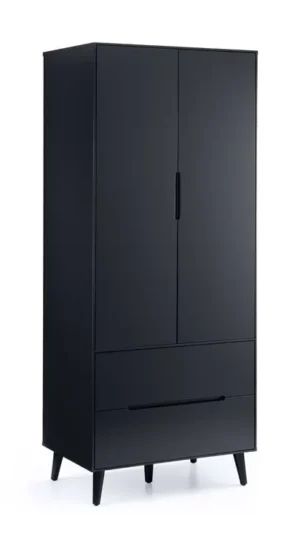 Julian Bowen Alicia Anthracite 2 Door 2 Drawer Wardrobe