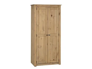 Seconique Panama Waxed Pine 2 Door Wardrobe