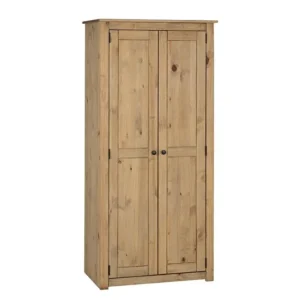 Seconique Panama Waxed Pine 2 Door Wardrobe