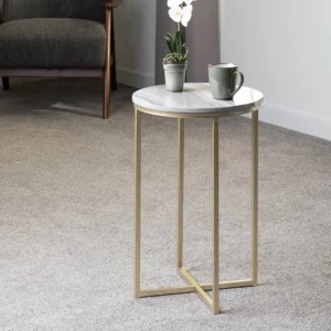 Seconique Dallas Marble Effect Lamp Table