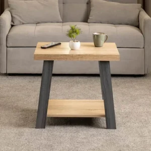 Seconique Eddie Sonoma Oak Lamp Table