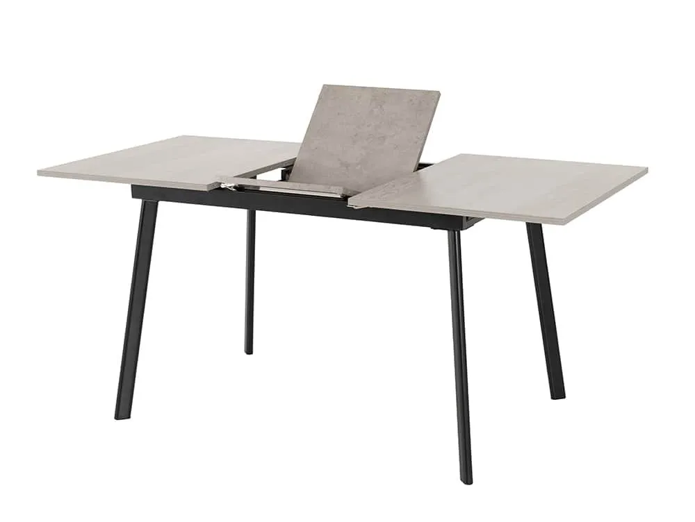 Seconique Avery 120cm Grey Oak and Concrete Effect Extending Dining Table - Image 5