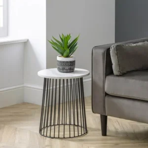 Julian Bowen Broadway Marble Effect Lamp Table