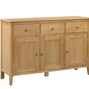 Julian Bowen Cotswold Oak 3 Door 3 Drawer Sideboard (Assembled)