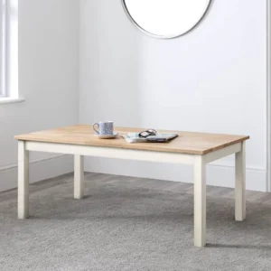 Julian Bowen Coxmoor Ivory and Oak Coffee Table