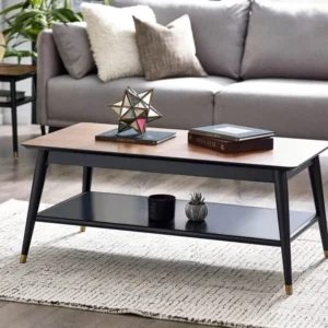 Julian Bowen Findlay Black and Walnut Coffee Table