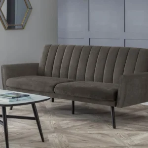 Julian Bowen Afina Grey Velvet Sofa Bed