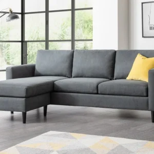 Julian Bowen Marant Grey Linen Corner Sofa