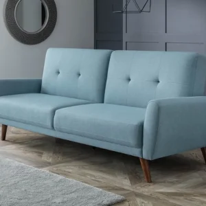 Julian Bowen Monza Blue Linen Sofa Bed